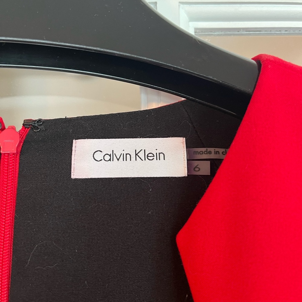 NWT Calvin Klein Red Sheath Dress - Picture 3 of 4